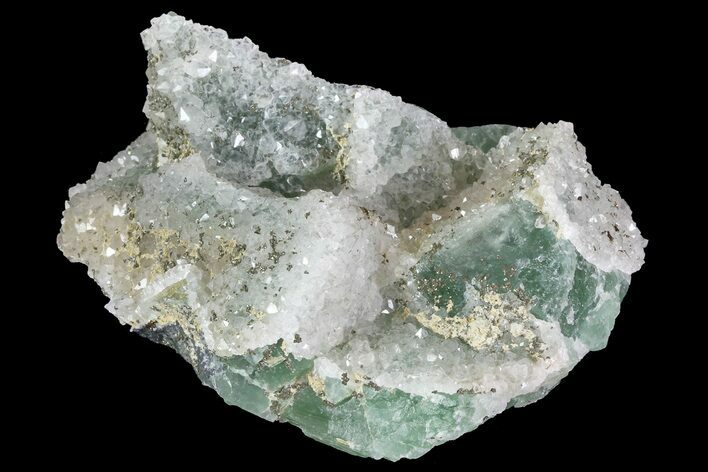 Quartz, Fluorite and Pyrite Crystal Association - Morocco #82792